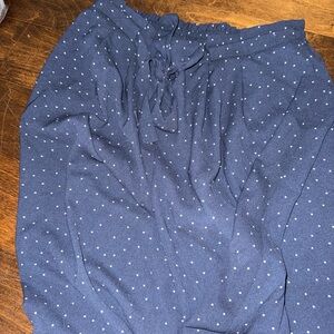 Madison Navy Polka Dot Capris